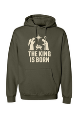 Olive green religious Christmas hoodie with 