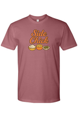 Mauve dark pink Thanksgiving t-shirt with 