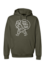 Olive green Christmas hoodie with 