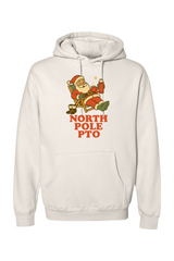 Beige vintage Christmas hoodie with 
