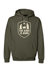 Olive green religious Christmas hoodie with 
