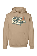 Dark beige Christmas hoodie with 