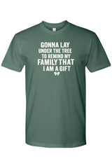 Pine green Christmas t-shirt with 