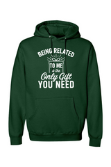 Dark green Christmas hoodie with 