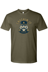 Olive green Christmas t-shirt with 