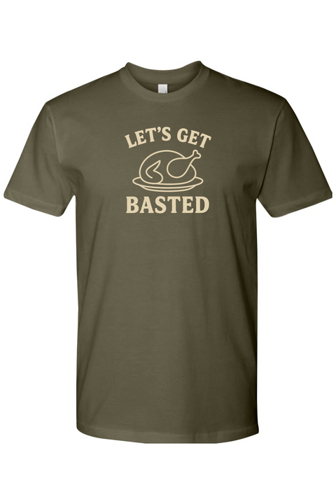 Dark olive green Thanksgiving t-shirt with 