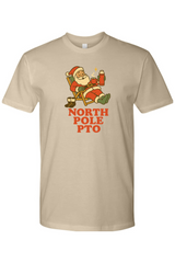 Dark beige vintage Christmas t-shirt with 