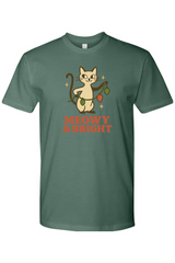 Pine green vintage Christmas t-shirt with 