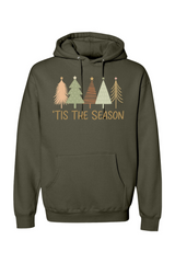 Olive green Christmas hoodie with 