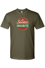Olive green Christmas t-shirt with 
