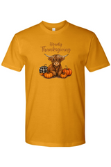 Mustard yellow Thanksgiving t-shirt with 