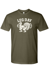 Olive green Thanksgiving t-shirt with 