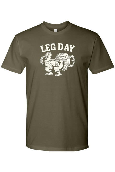 Olive green Thanksgiving t-shirt with 