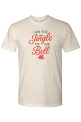 Cream beige Christmas t-shirt with 