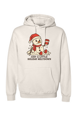 Beige Christmas hoodie with 