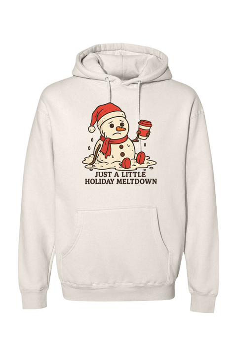 Beige Christmas hoodie with 