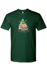 Dark green Christmas t-shirt with 