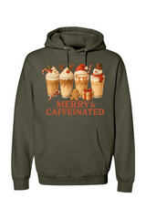Olive green Christmas hoodie with 