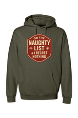 Olive green Christmas hoodie with 