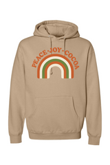 Dark beige vintage Christmas hoodie with 