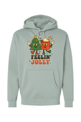 Light green Christmas hoodie with 