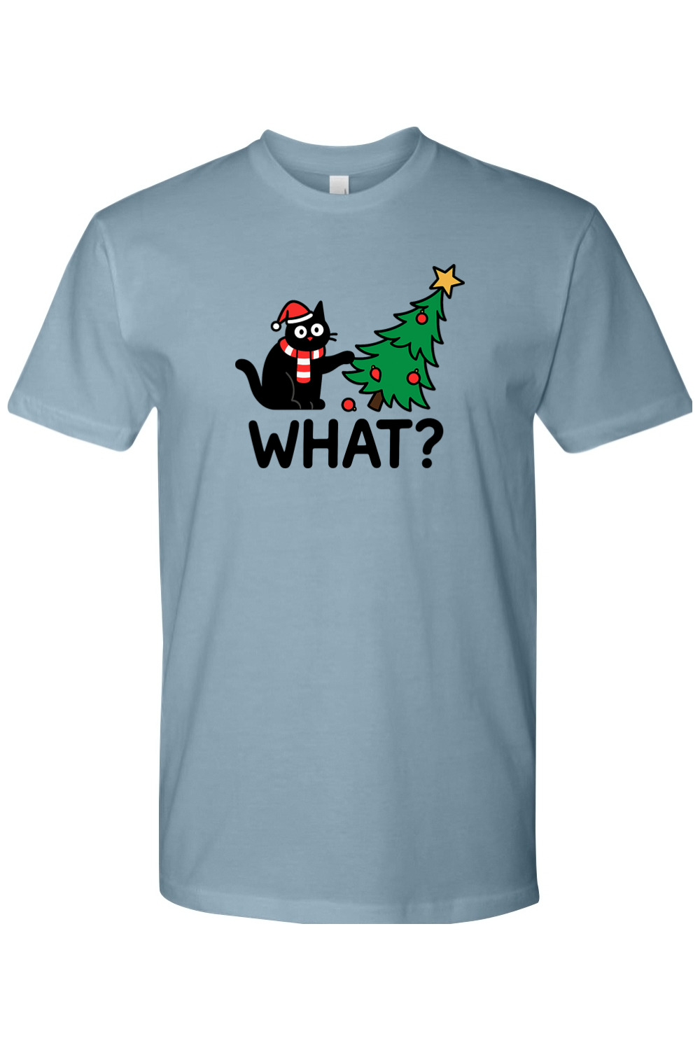 Naughty Cat Christmas Tree T-Shirt