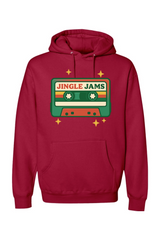 Red vintage Christmas hoodie with 