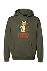 Olive green vintage Christmas hoodie with 