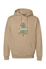 Dark beige Christmas hoodie with 
