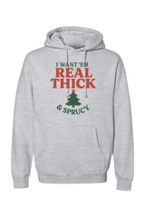 Heather gray Christmas hoodie with 