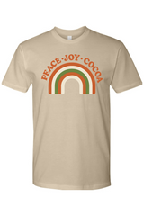 Dark Beige vintage Christmas t-shirt with 