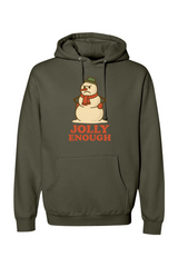 Olive green vintage Christmas hoodie with 