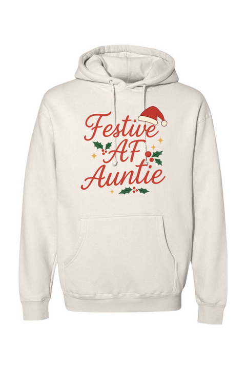 Beige Christmas hoodie with 