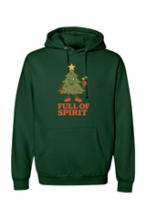 Dark green vintage Christmas hoodie with 