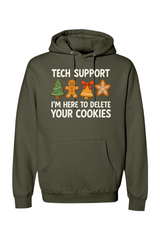 Olive green Christmas hoodie with 