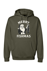 Olive green Christmas hoodie with 