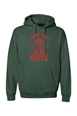 Dark green funny Christmas hoodie with 