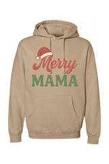 Dark beige Christmas hoodie with 
