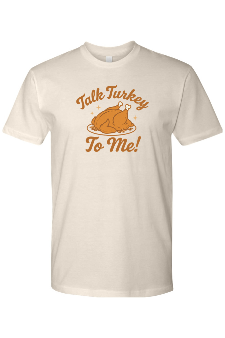 Cream beige Christmas t-shirt with 