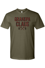 Olive green Christmas t-shirt with 