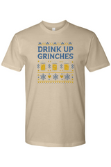 Dark beige Christmas t-shirt with 