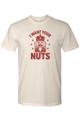 Beige funny Christmas t-shirt with 