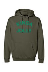 Olive green Christmas hoodie with 