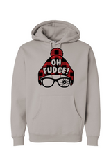 Gray Christmas hoodie with 