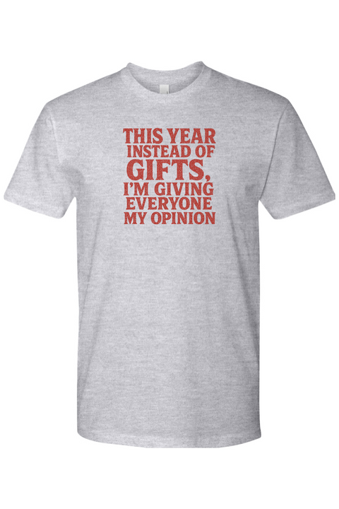 Heather gray Christmas t-shirt with 
