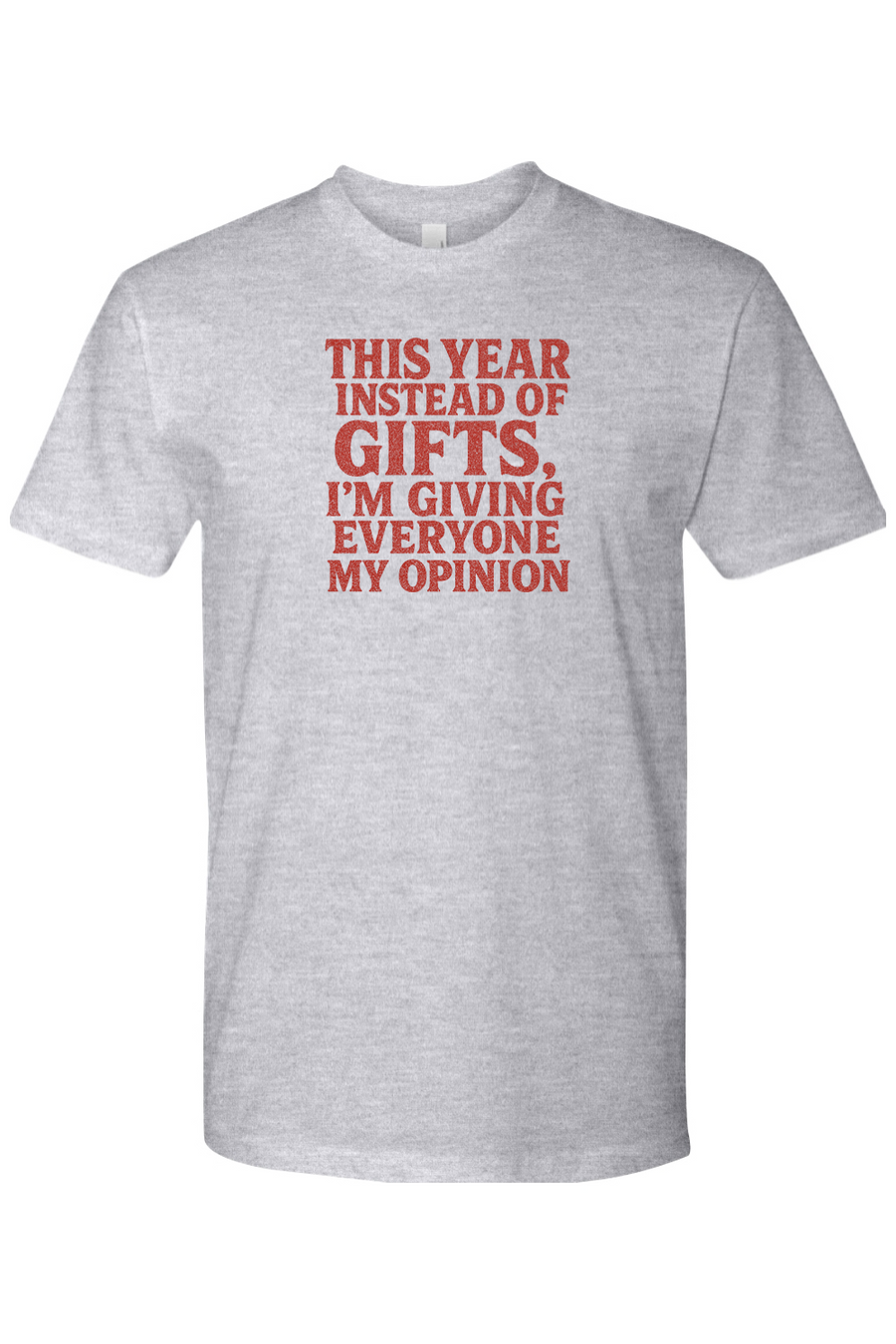 Heather gray Christmas t-shirt with 