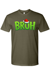 Olive green Christmas t-shirt with 