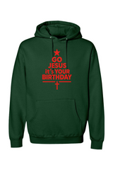 Dark green Christmas hoodie with 