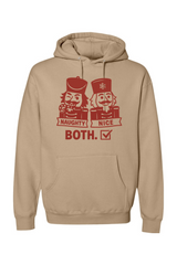 Dark beige funny Christmas hoodie with 