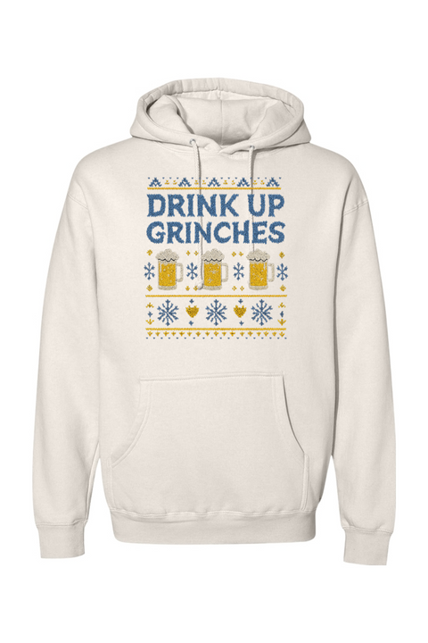 Beige Christmas hoodie with 